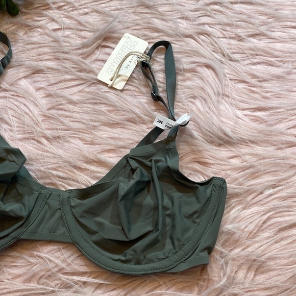 NWT Aerie Smoothez Mesh Unlined Full Coverage Bra in Royal Palm - Picture 4 of 9